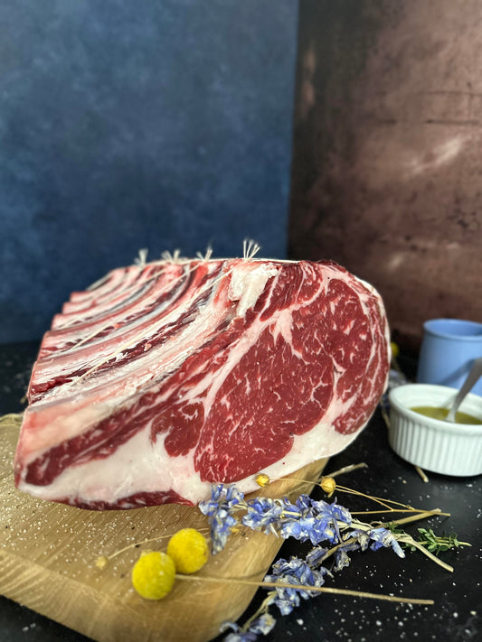 Prime Grain Finished - Prime Rib Roast - 69 Days Dry-Aged - Memorial Day Edition