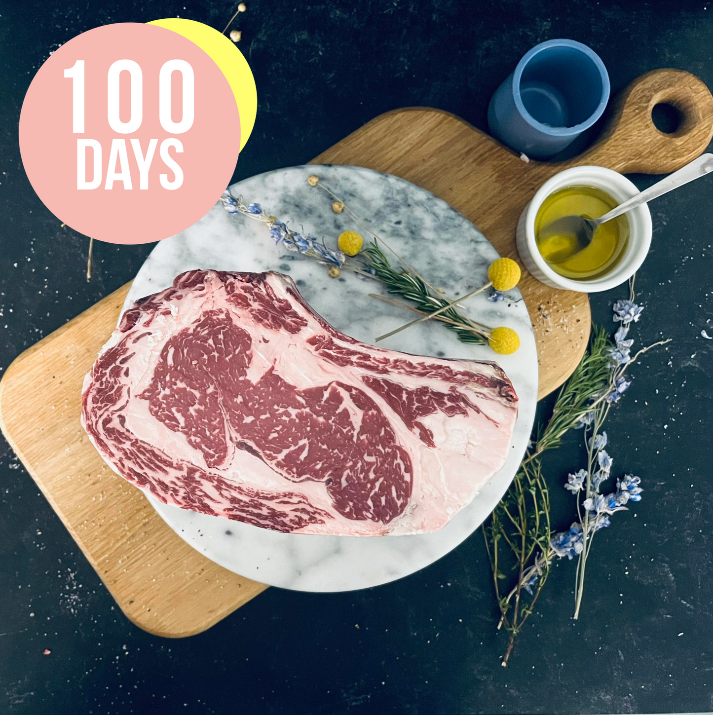Prime Grain Finished - Prime Rib Roast - 100 Days Dry-Aged - Labor Day Edition