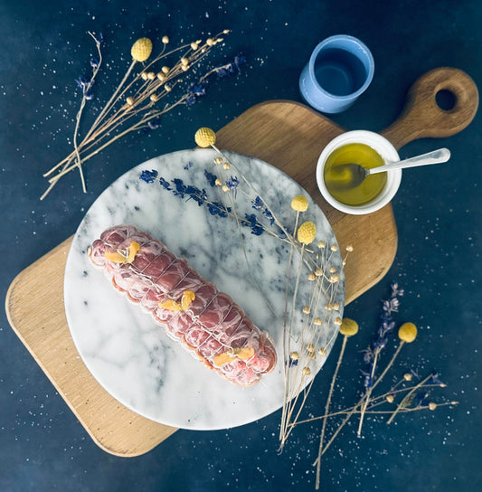 Pork Tenderloin Roti with Pear and Gorgonzola - Mother's Day Edition