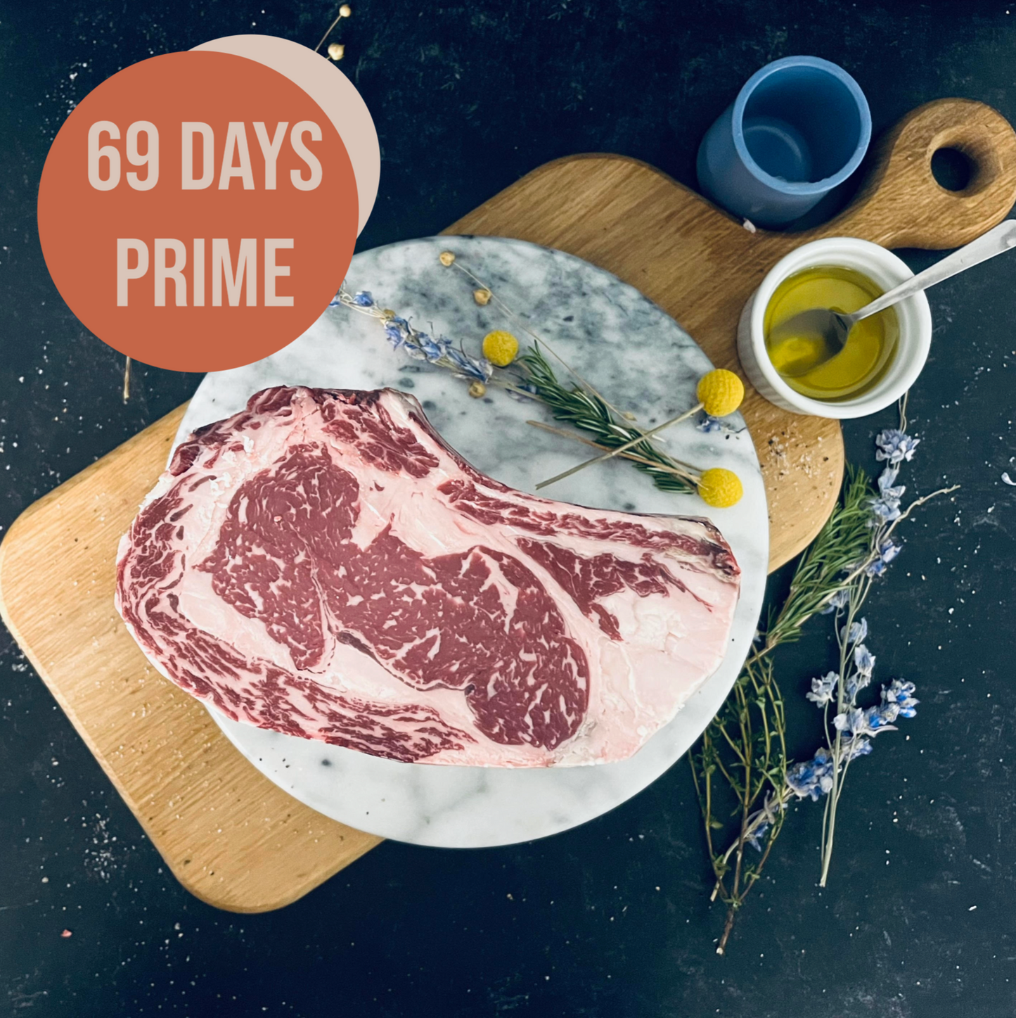 Prime Grain Finished - Prime Rib Roast - 69 Days Dry-Aged