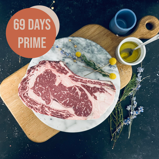 Prime Grain Finished - Prime Rib Roast - 69 Days Dry-Aged - Thanksgiving Edition