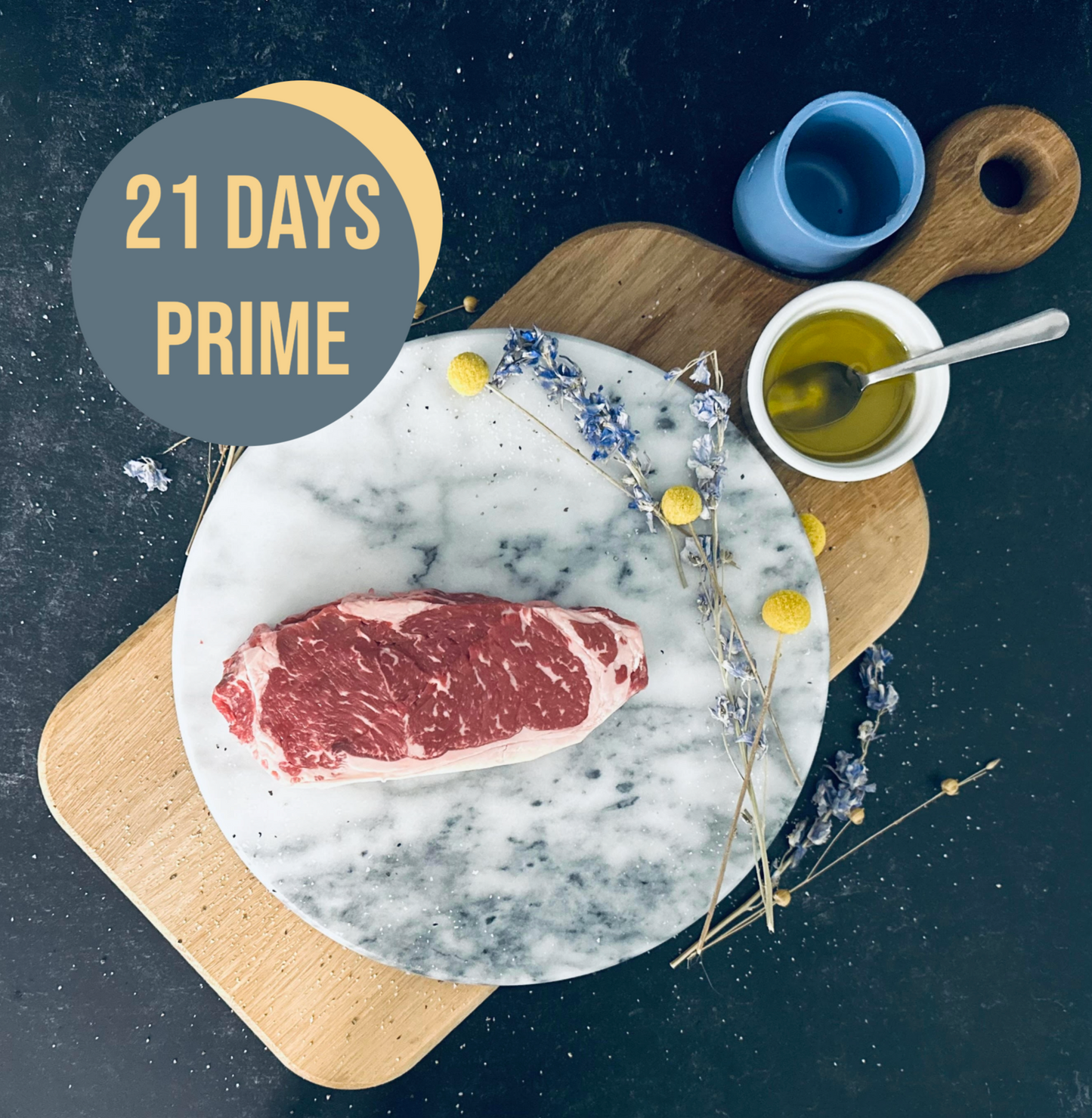 Prime Grain Finished - Boneless New York Steak/Roast - 21 Days Dry-Aged