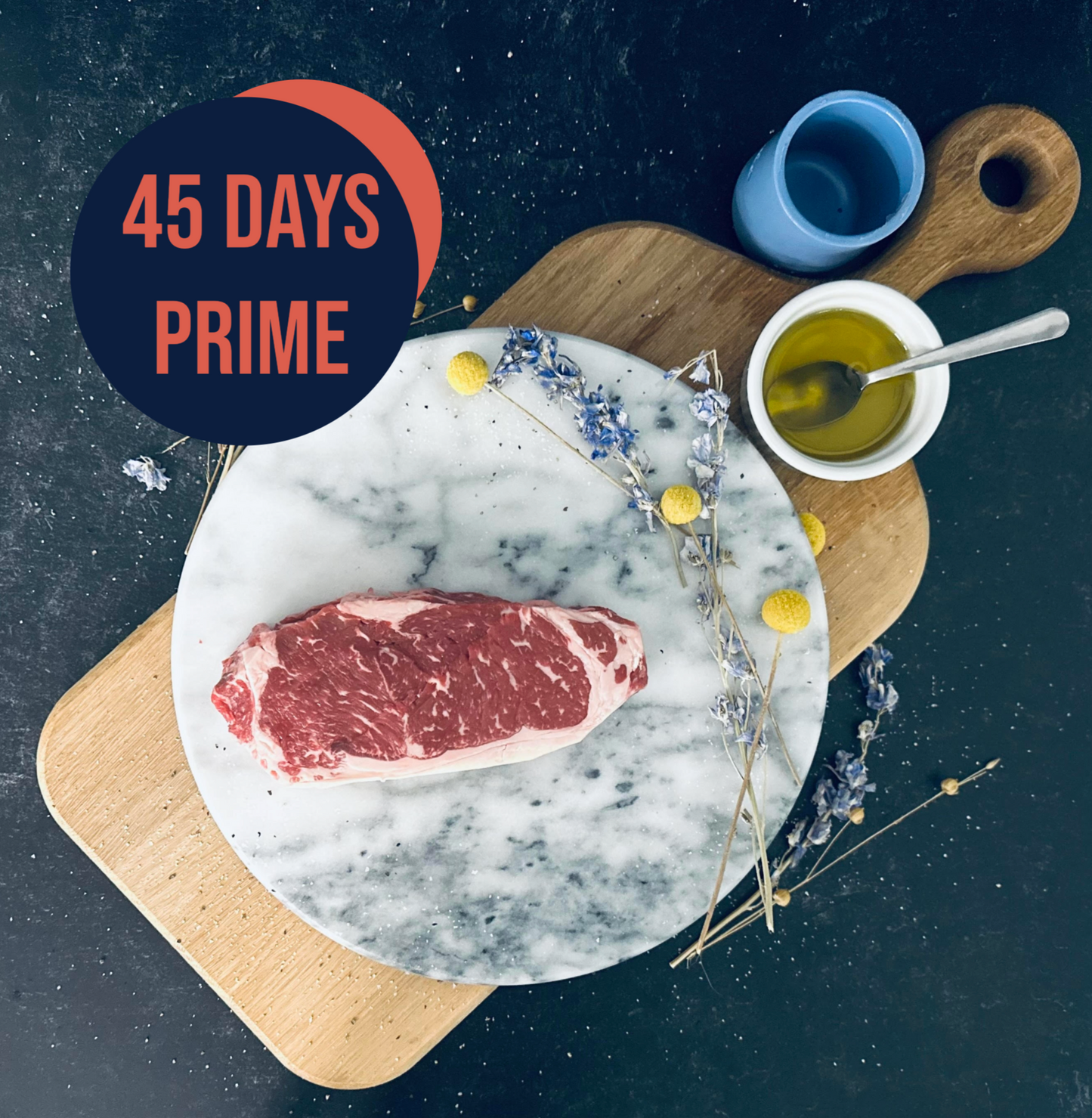 Prime Grain Finished - Boneless New York Steak/Roast - 45 Days Dry-Aged