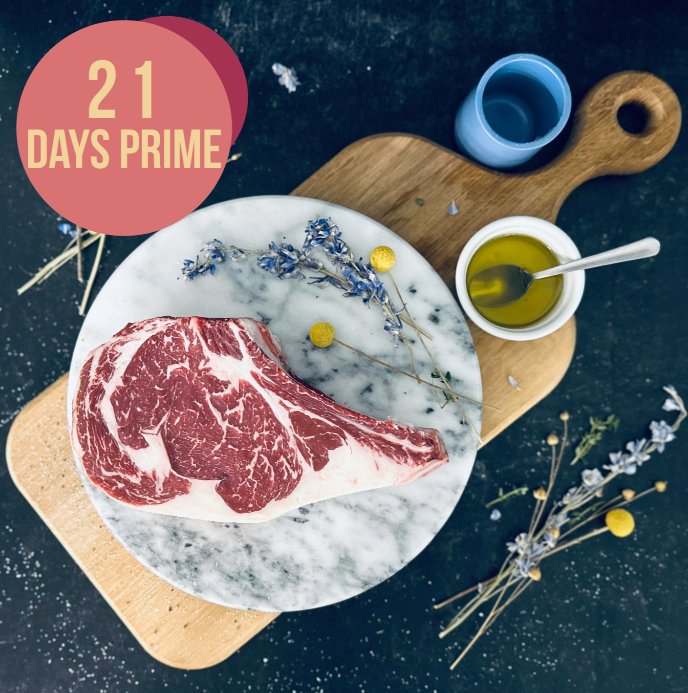 Prime Grain Finished - Prime Rib Roast - 21 Days Dry-Aged - Holidays Edition