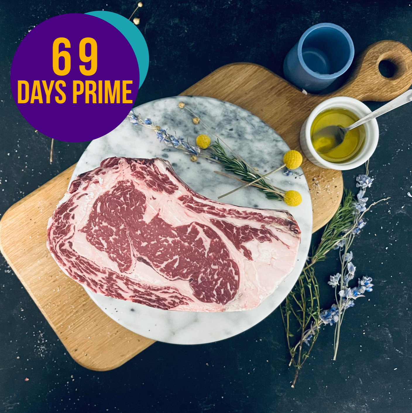 Prime Grain Finished - Prime Rib Roast - 69 Days Dry-Aged - Father's Day Edition