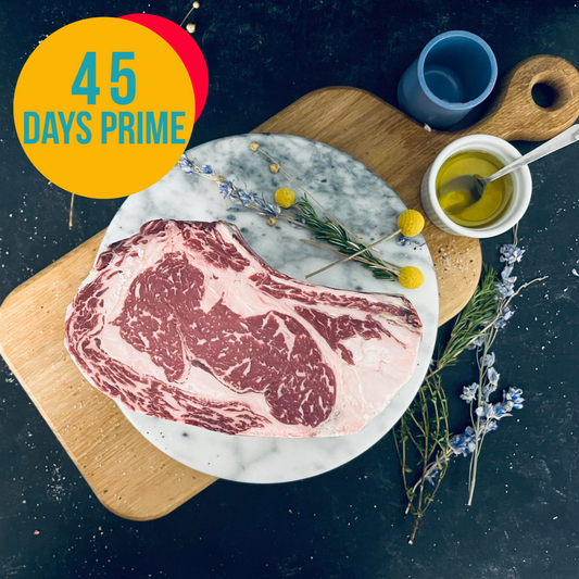Prime Grain Finished - Prime Rib Roast - 45 Days Dry-Aged - 4th of July Edition