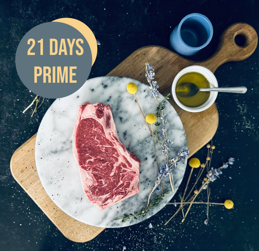 Prime Grain Finished - Bone-in New York Steak - 21 Days Dry-Aged