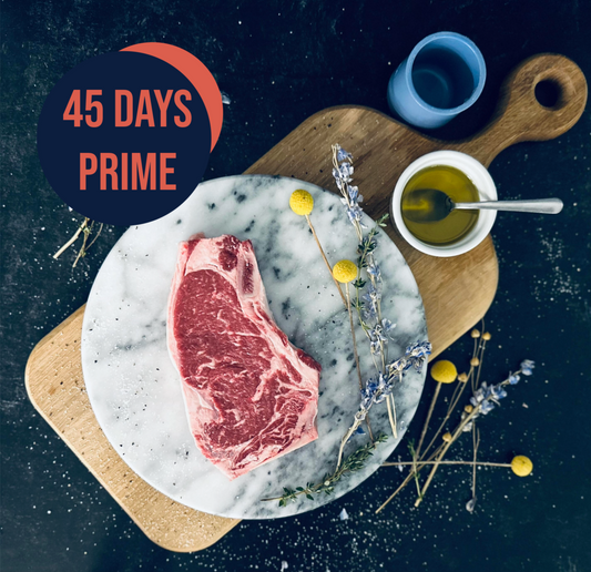 Prime Grain Finished - Bone-in New York Steak - 45 Days Dry-Aged