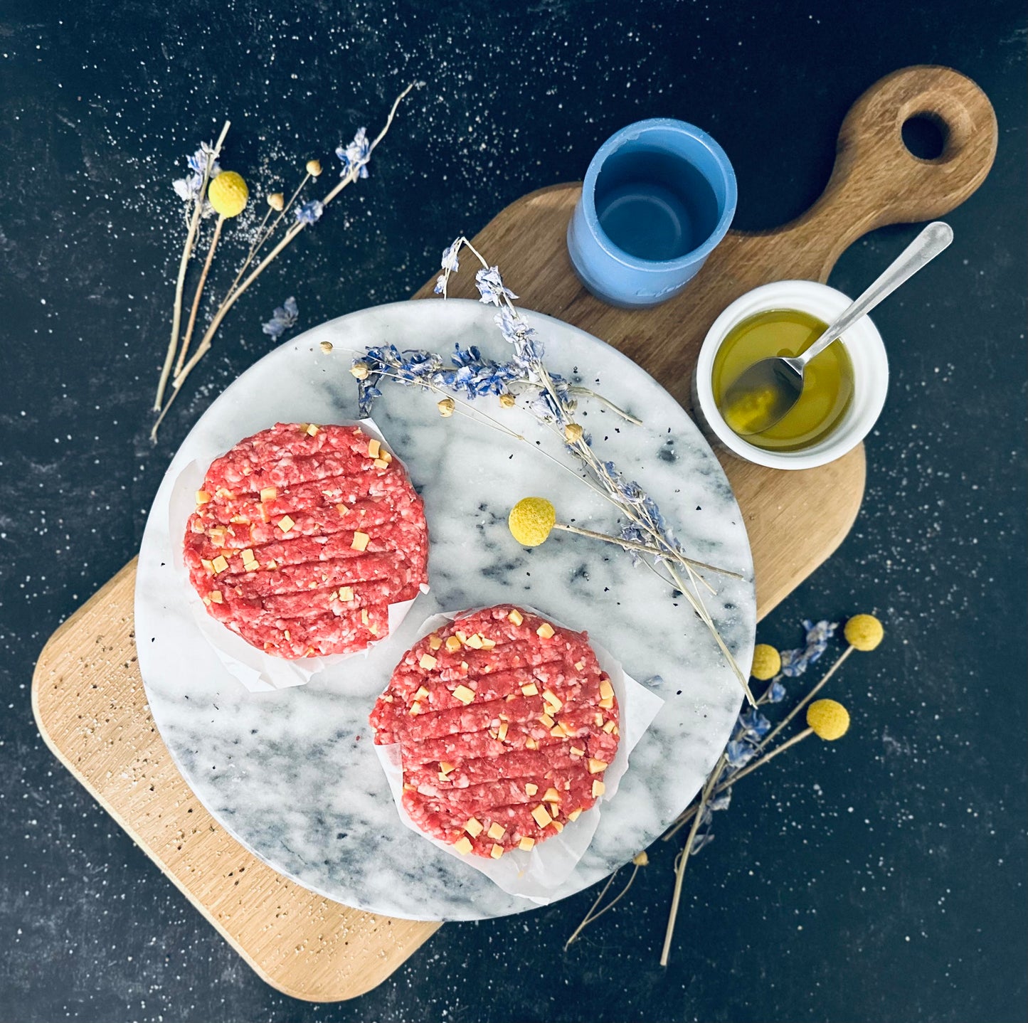 Burger Patty with Cheddar Cheese - Superbowl Edition (Pack of 1)