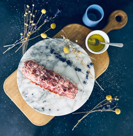 Pork Tenderloin Roti with Tomatoes, Parmesan, & Prosciutto - Easter Edition